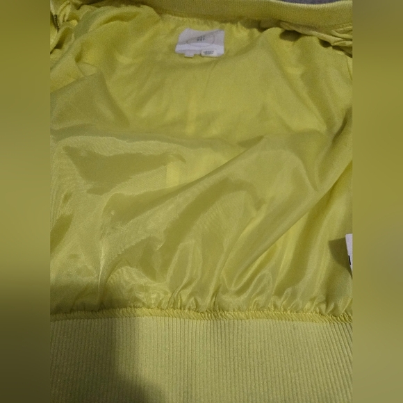 Anrhropologie HEI HEI Women's Yellow Bomber Jacket. size Medium - Picture 14 of 16